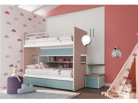 CAMERETTA con scaletta Bambini SHABBY ed letto a soppalcoROMA 10 CAMERETTE  BAMBINI