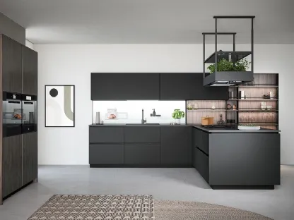 Cucina Moderna con penisola Trend Gola 01 di Forma Cucine