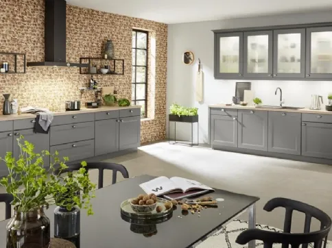 Cucina Moderna ad angolo Windsor Lack Grigio di Nolte